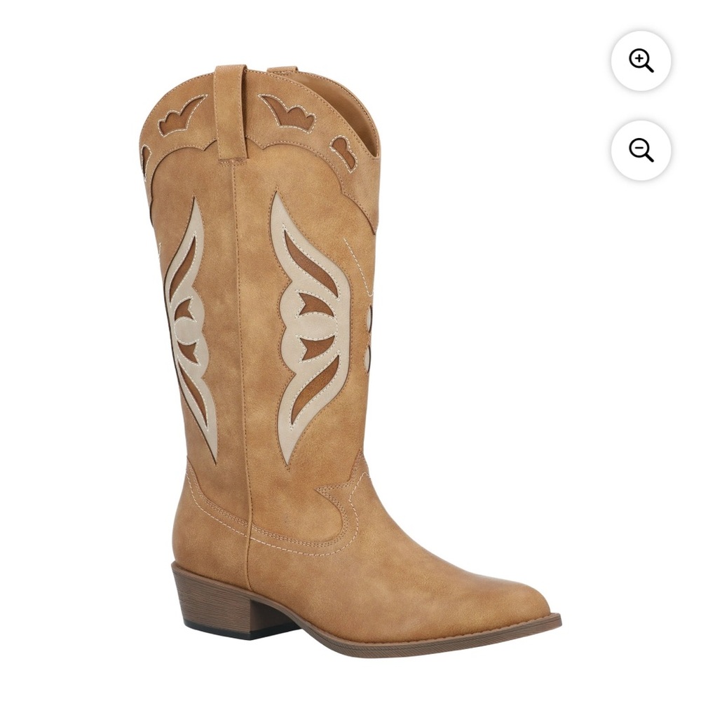Size 8 NWT Brand new cowboy boots women’s camel brown Madden NYC